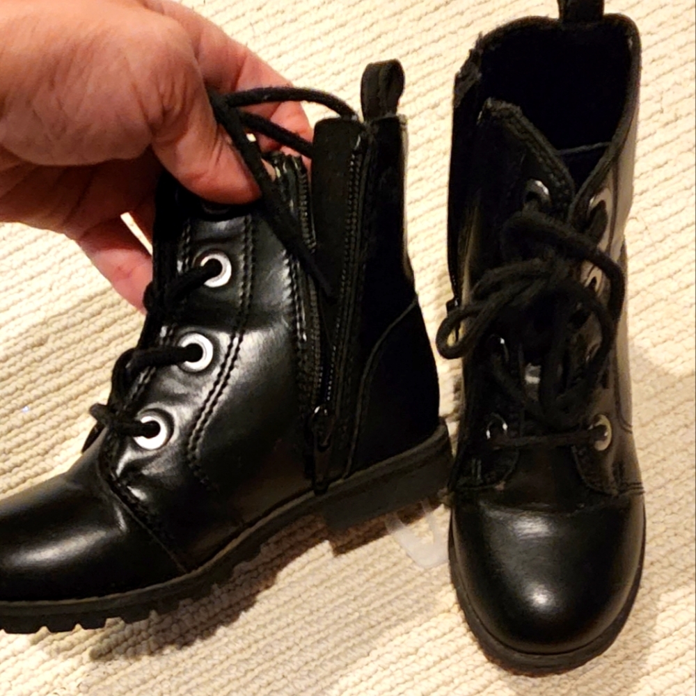 Black combat shoes